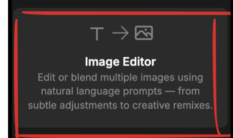 Opening a new project and finding the Image Editor in the sidebar